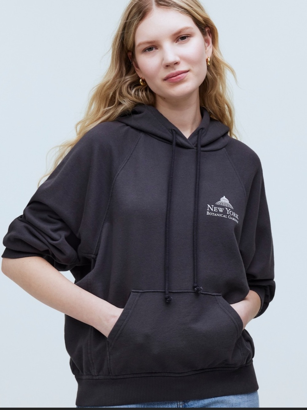 Madewell x NYBG French Terry Relaxed Raglan-sleeve Hoodie